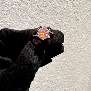 Brand New Moissanite Engagement Ring 2CT 18K White Gold Plated Sterling Silver